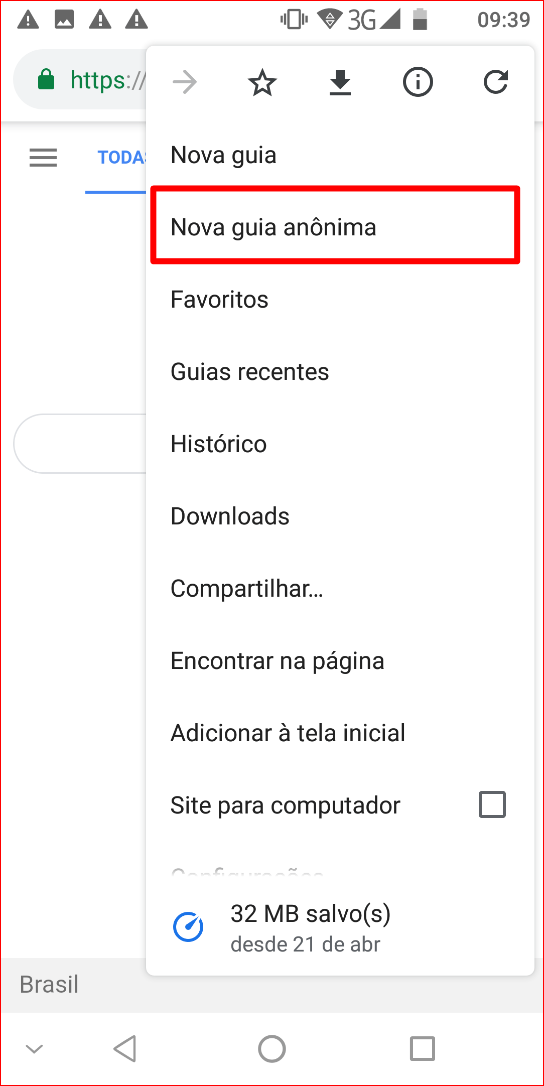 Como entrar no modo anônimo pelo celular Mundo Android