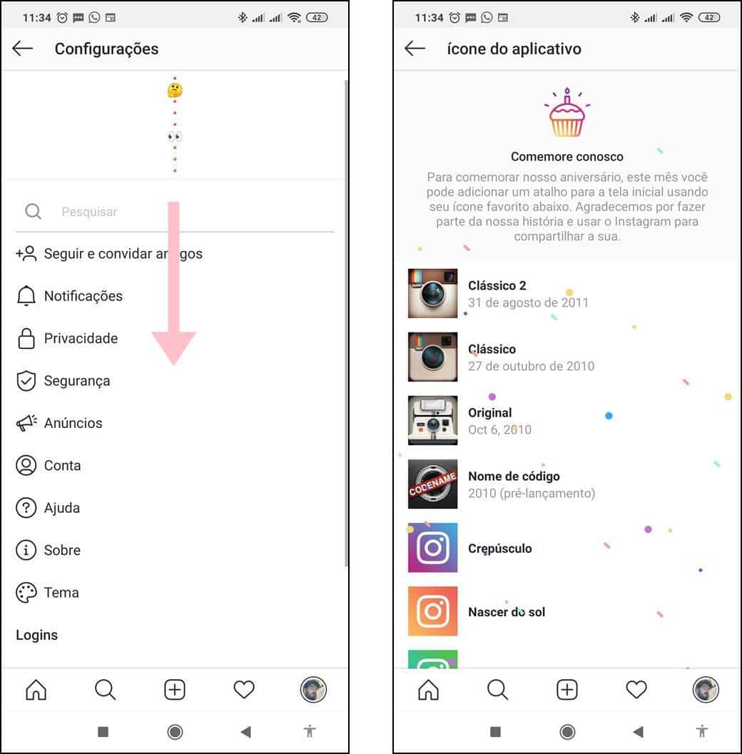 Como Mudar O Cone Do Instagram Mundo Android