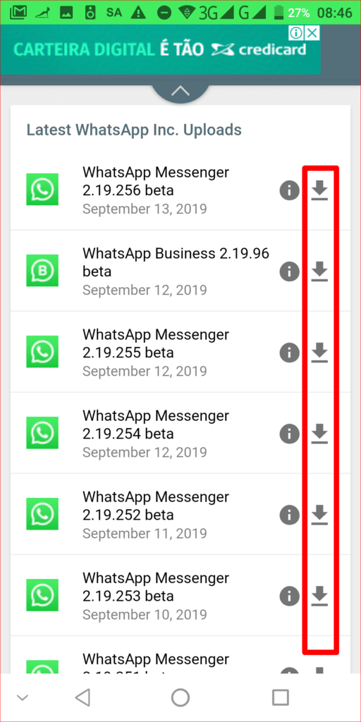 Baixar nova versão do WhatsApp