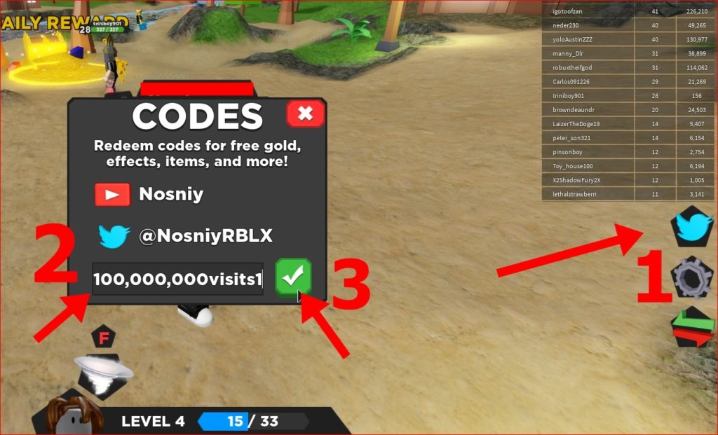 Como resgatar códigos em Treasure Quest Roblox