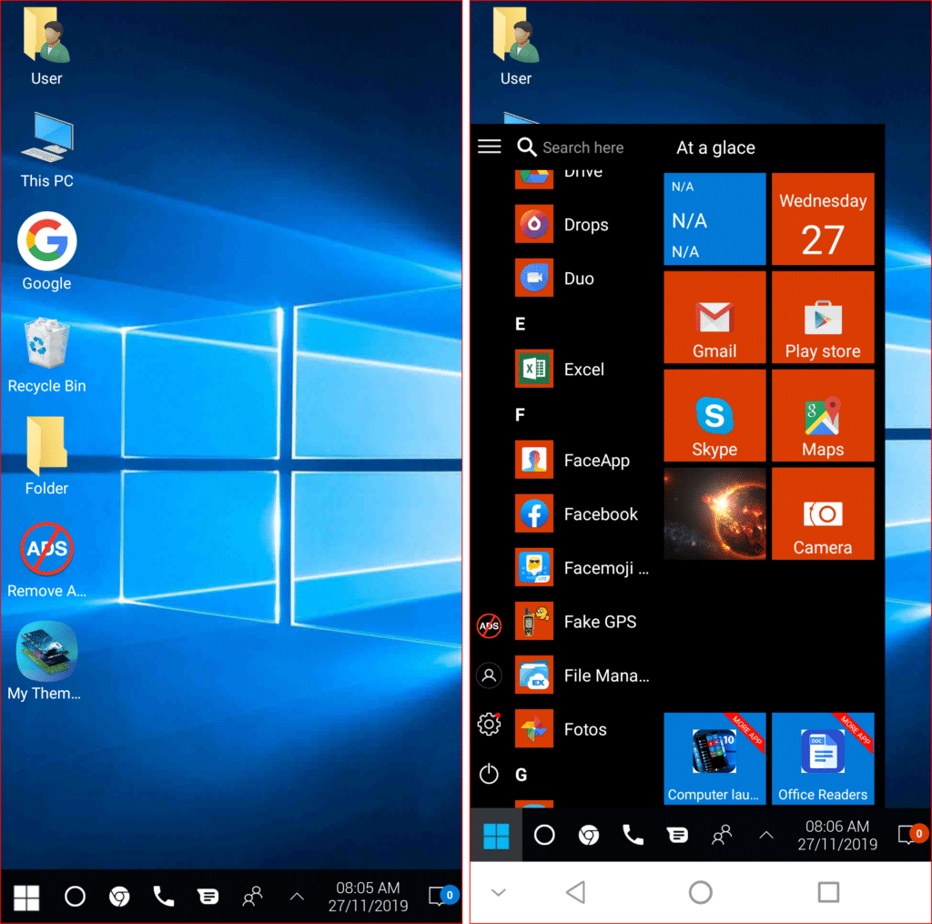 Imagens do tema de celular do Windows 10