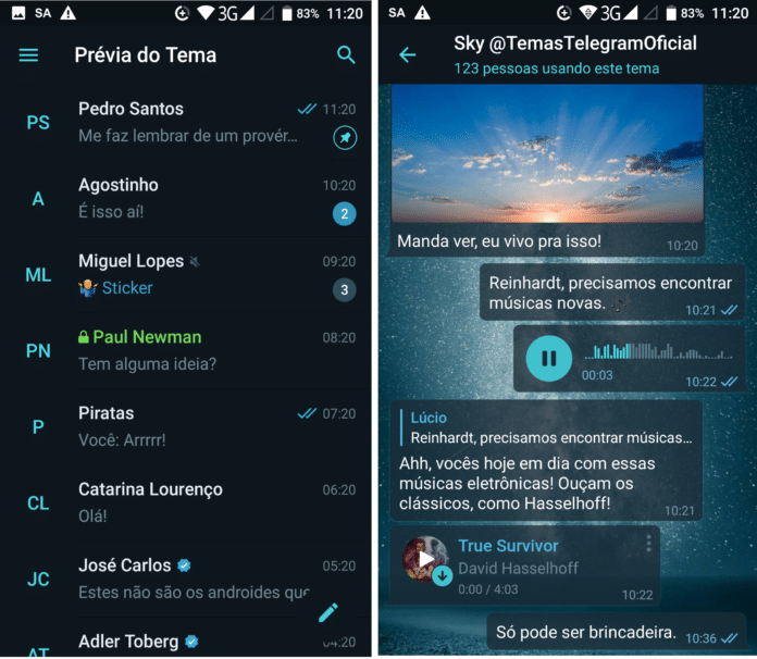 Sky theme - Temas para Telegram