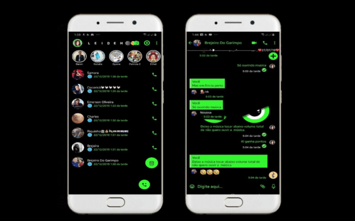 Black and Green Theme - Tema para WhatsApp Aero