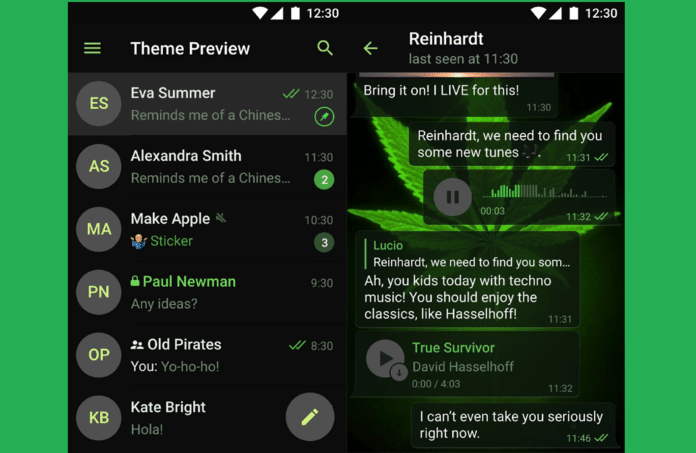 Green Tea Theme - Tema para Telegram