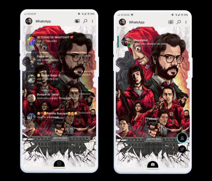 La casa de papel Theme - Tema para WhatsApp Aero