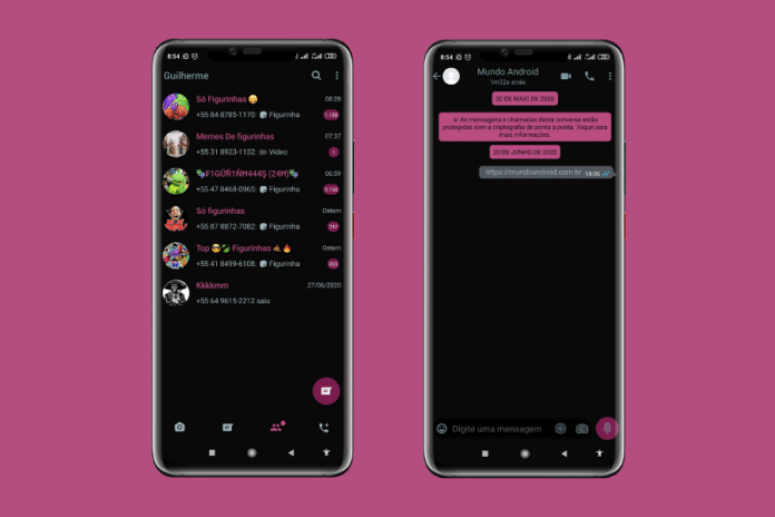 Claro Pink Theme - Tema para FM, Yo e GBWhatsApp