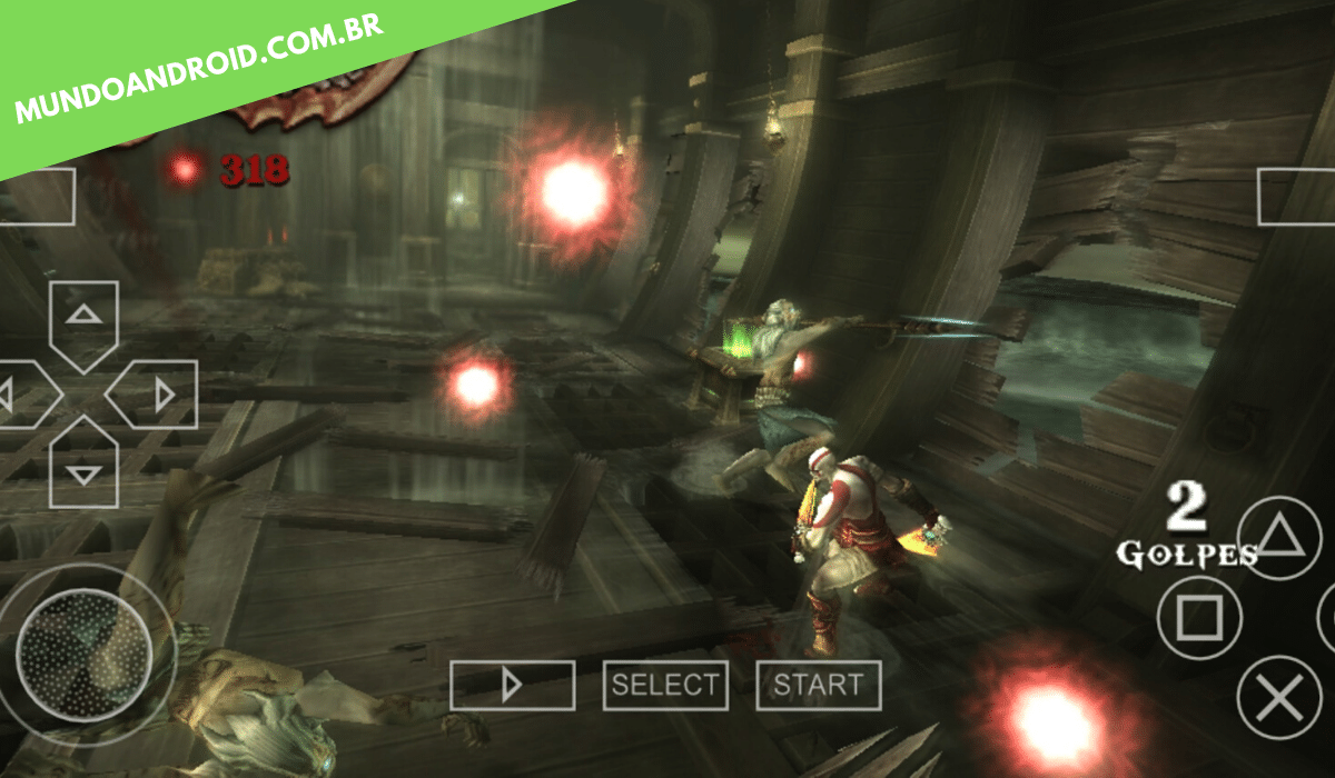 INCRÍVEL!! GOD OF WAR: Ghost of Sparta DUBLADO em BR (Android PSP