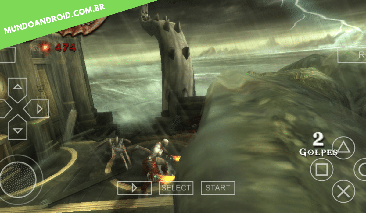 INCRÍVEL!! GOD OF WAR: Ghost of Sparta DUBLADO em BR (Android PSP