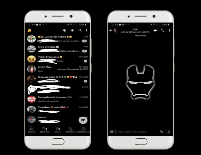 Iron Man Dark Theme - Tema para Yo, OG e GBWhatsApp