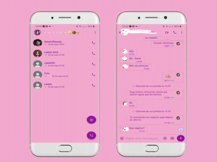 Rosa Theme - Tema para GBWhatsApp, FM e Fouad