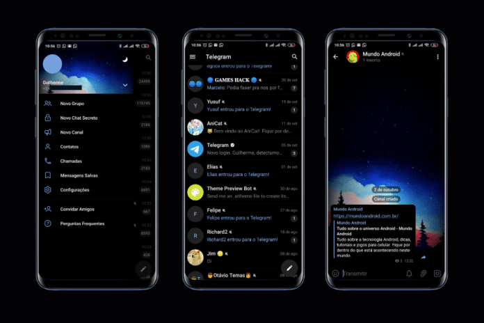 AMOLED and Blue Theme - Tema para Telegram