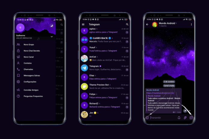 Purple Sky Theme - Tema para Telegram