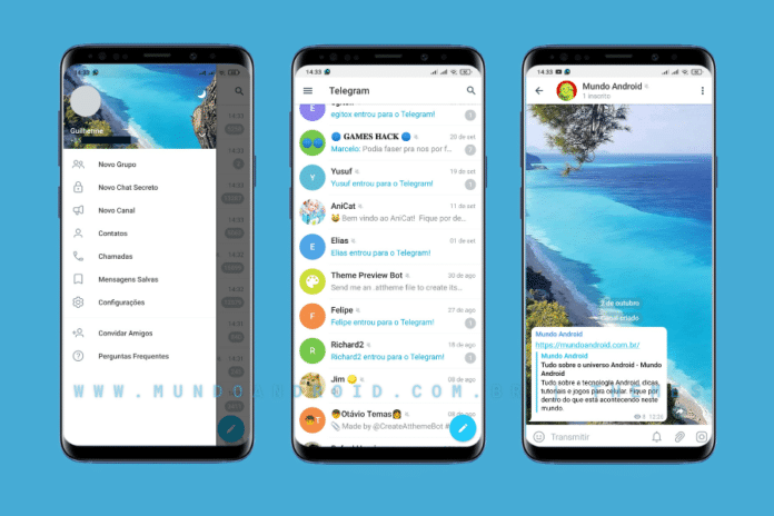 Praia Theme – Tema para Telegram