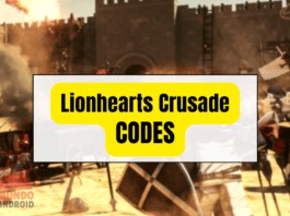Códigos Lionhearts Crusade Roblox