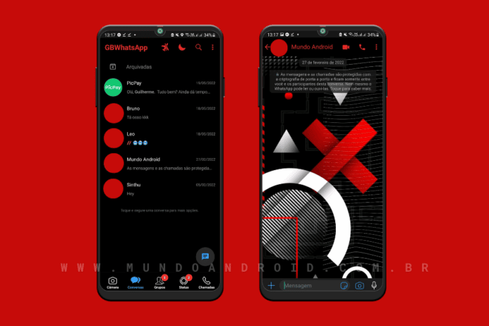 Red Dark Theme - Tema para GBWhatsApp, Fouad