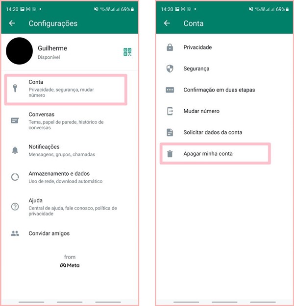 Como Excluir A Conta Do Whatsapp Em 2023 Mundo Android 6858