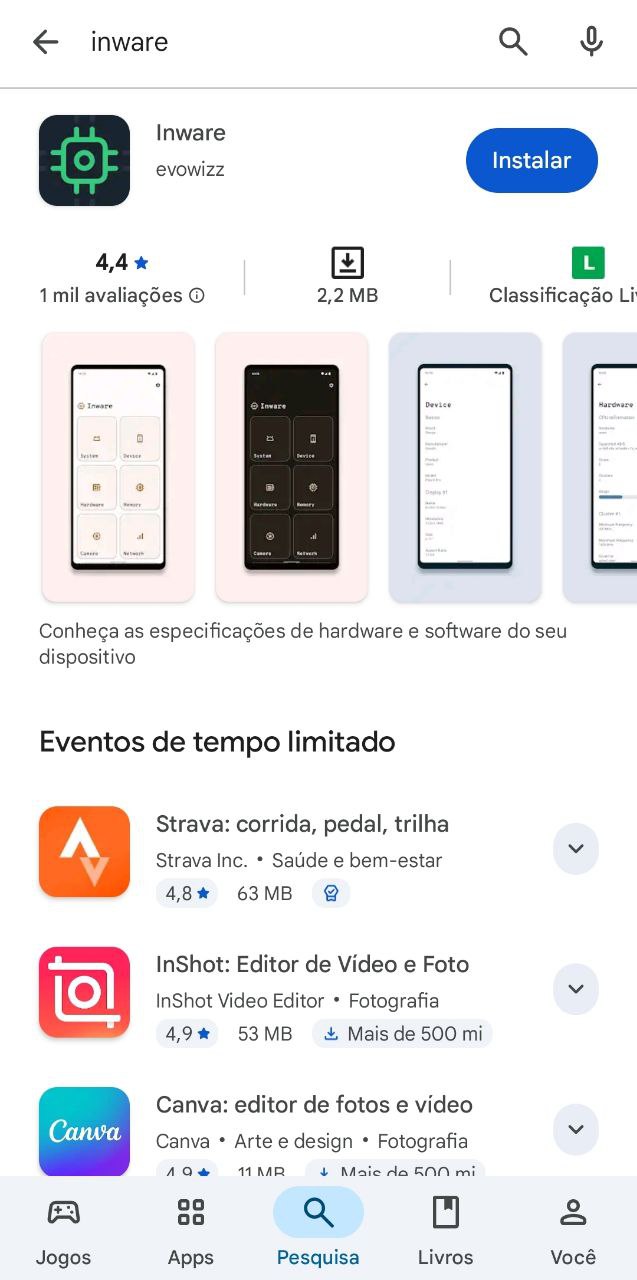 Inware na Play Store / Mundo Android