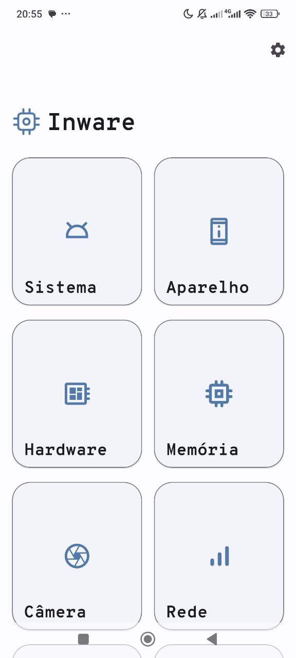 Tela do Inware / Mundo Android 