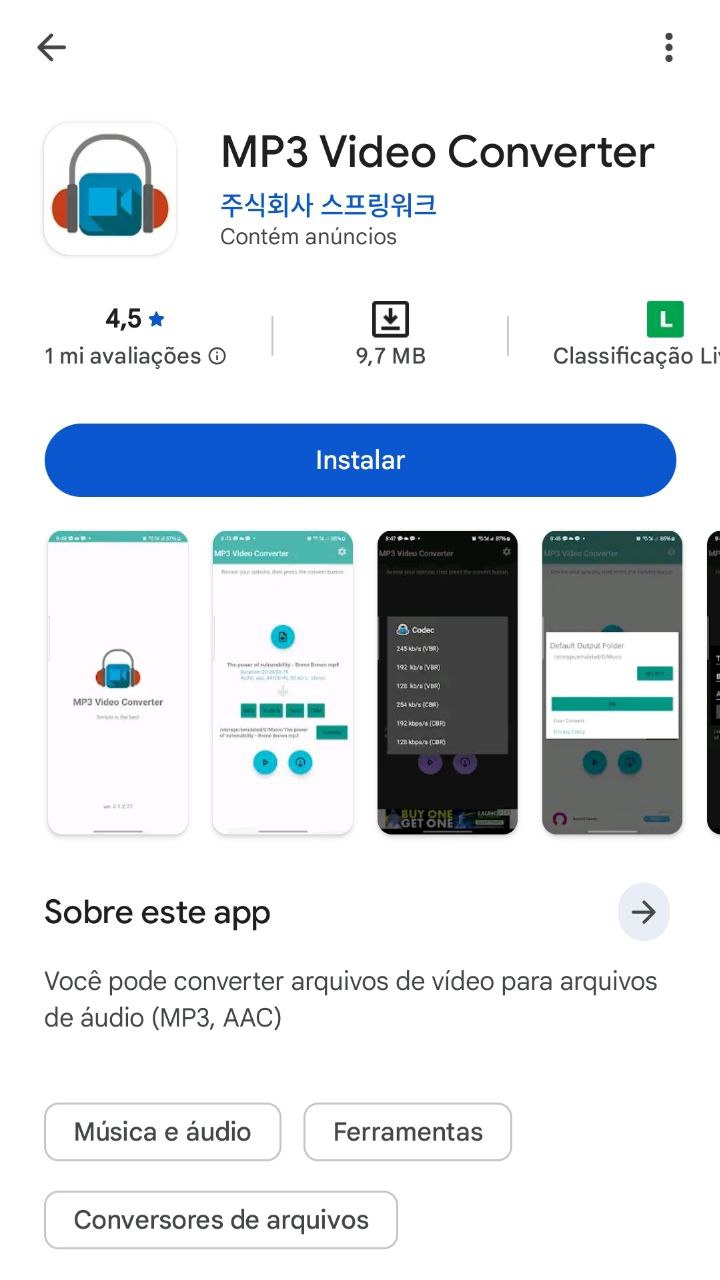 MP3 Video Converter / Mundo Android