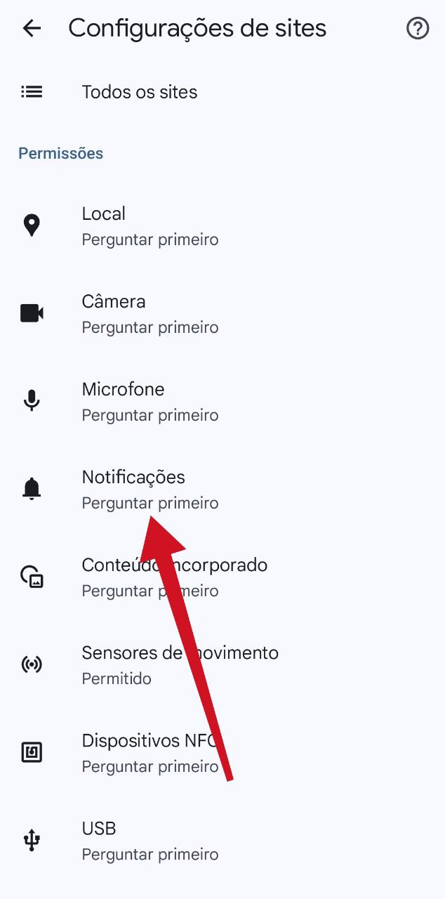 Configurações de sites / Android / Mundo Android