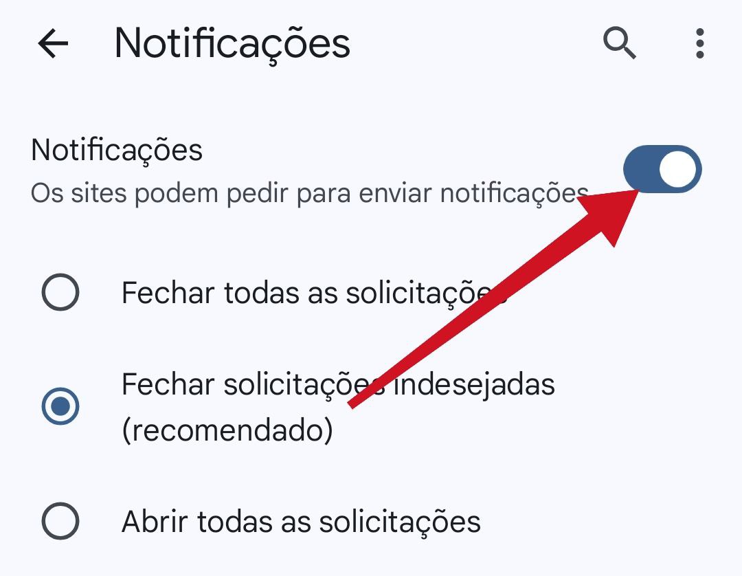 Desativar notificações do Google Chrome no Android / Mundo Android
